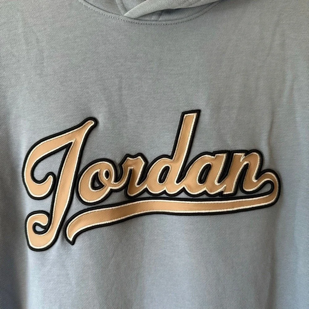 Nike Air Jordan MVP Hoodie Blue‎ Script Logo Pullover Medium